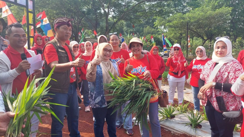 Panen Bawang Dayak & Kebun KWT 011, Spirit Ketahanan Pangan Bekasi - Ole.co.id