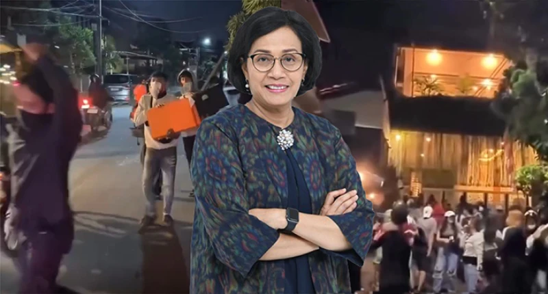 Giliran Pejabat! Massa Jarah Rumah Pribadi Menkeu Sri Mulyani di Bintaro - Ole.co.id